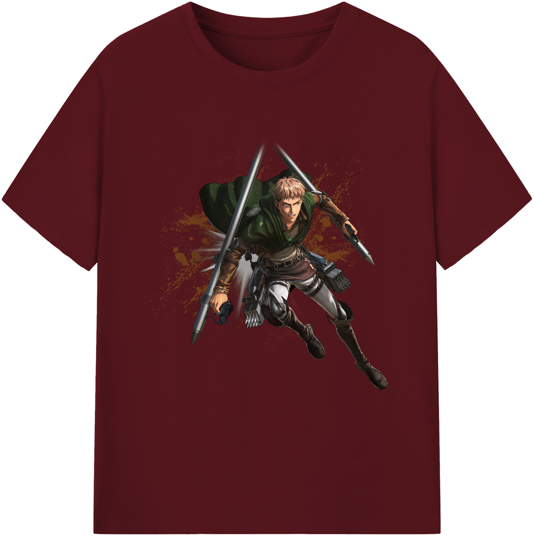 （画像用） 進撃の巨人 ジャン・キルシュタイン Attack on Titan Jean Kirstein 綿100％半袖Tシャツ（フロントプリント）
